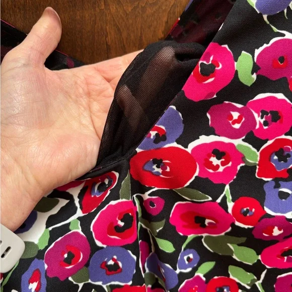 Nicole Miller Vibrant Floral Midi Dress, size large - Picture 5 of 12